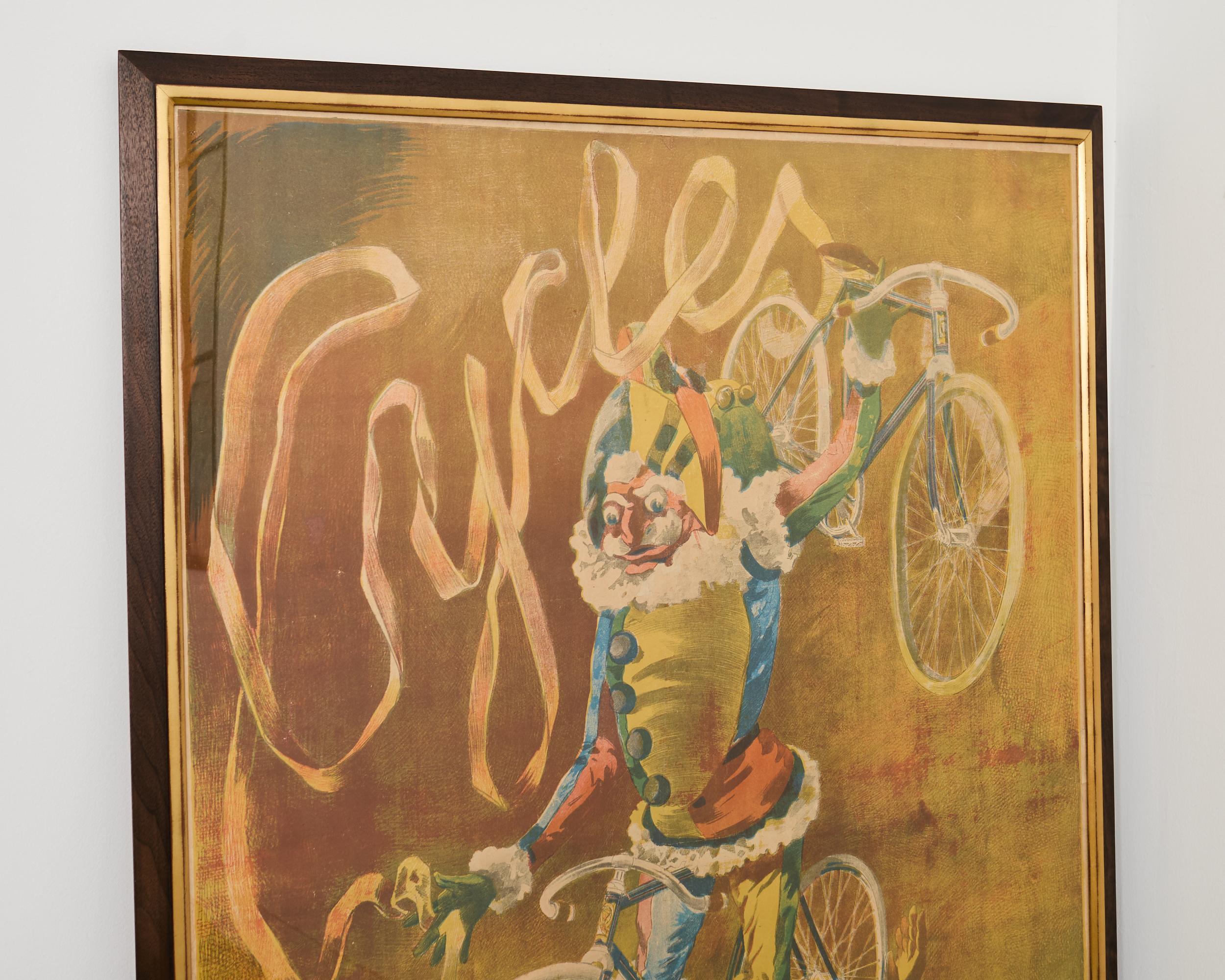 French Belle Epoque Cottereau Fahrrad Werbung Poster (Französisch) im Angebot