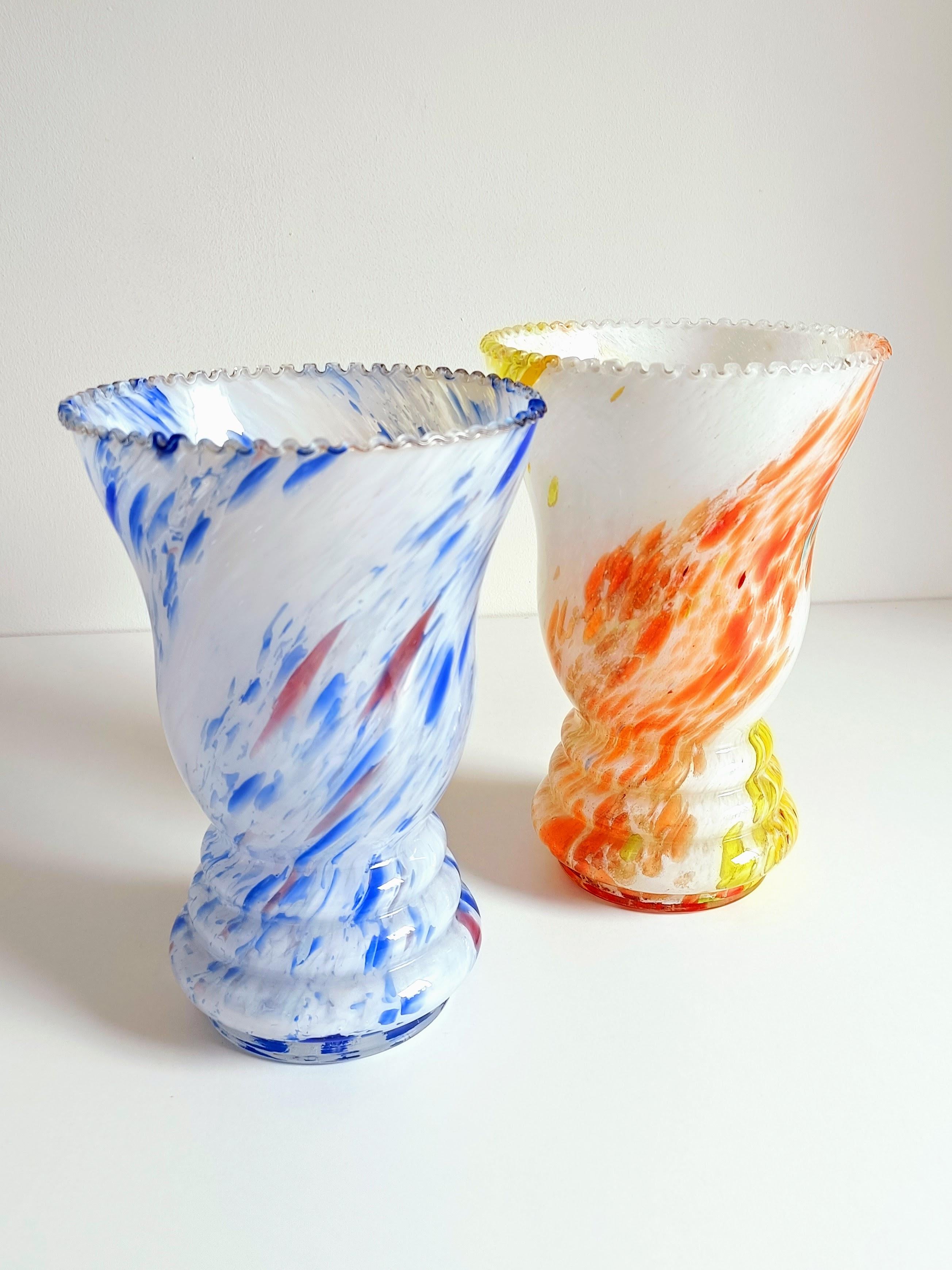 French Belle Époque Cristallerie de Clichy Pair of Vases, late 19th Century 1