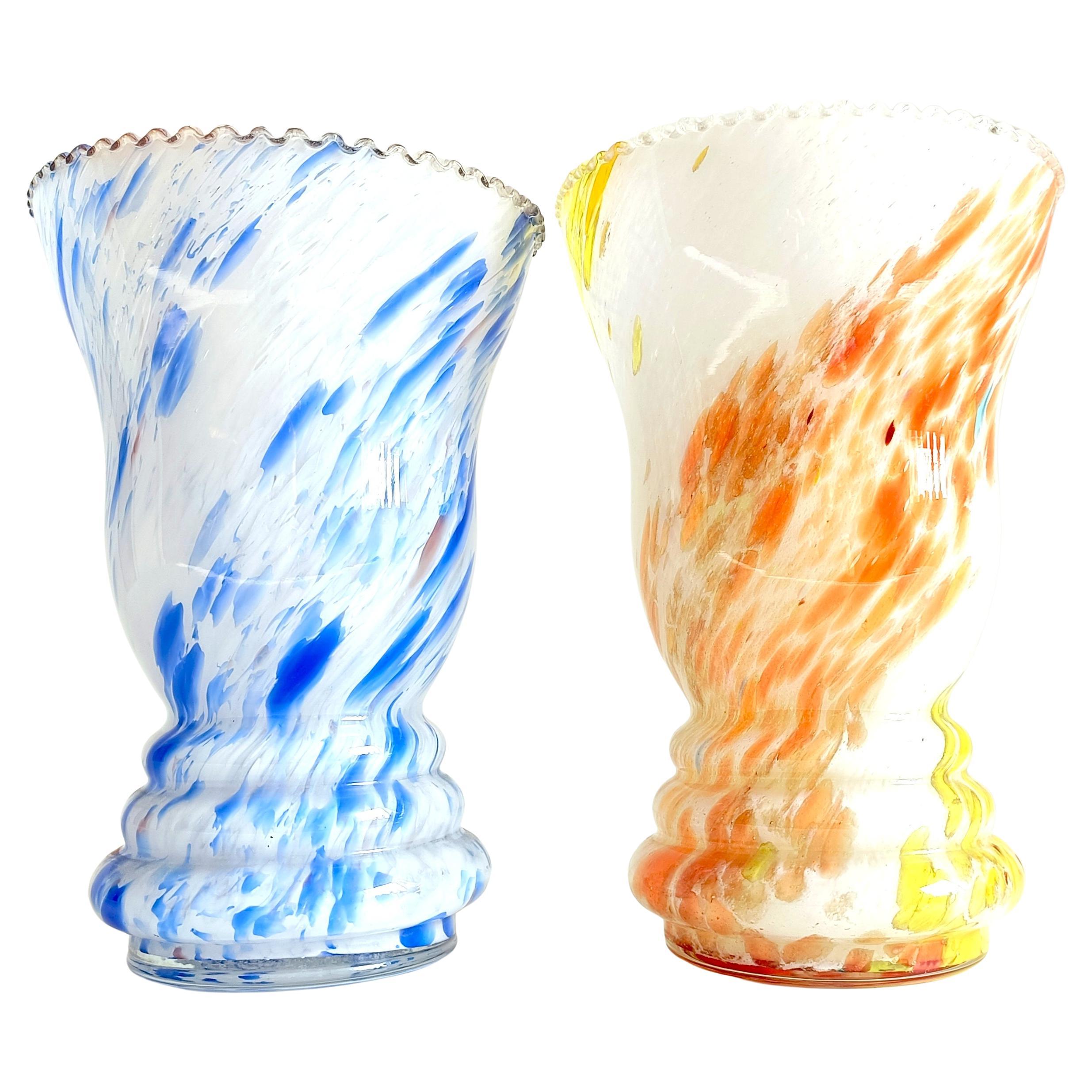 French Belle Époque Cristallerie de Clichy Pair of Vases, late 19th Century 6