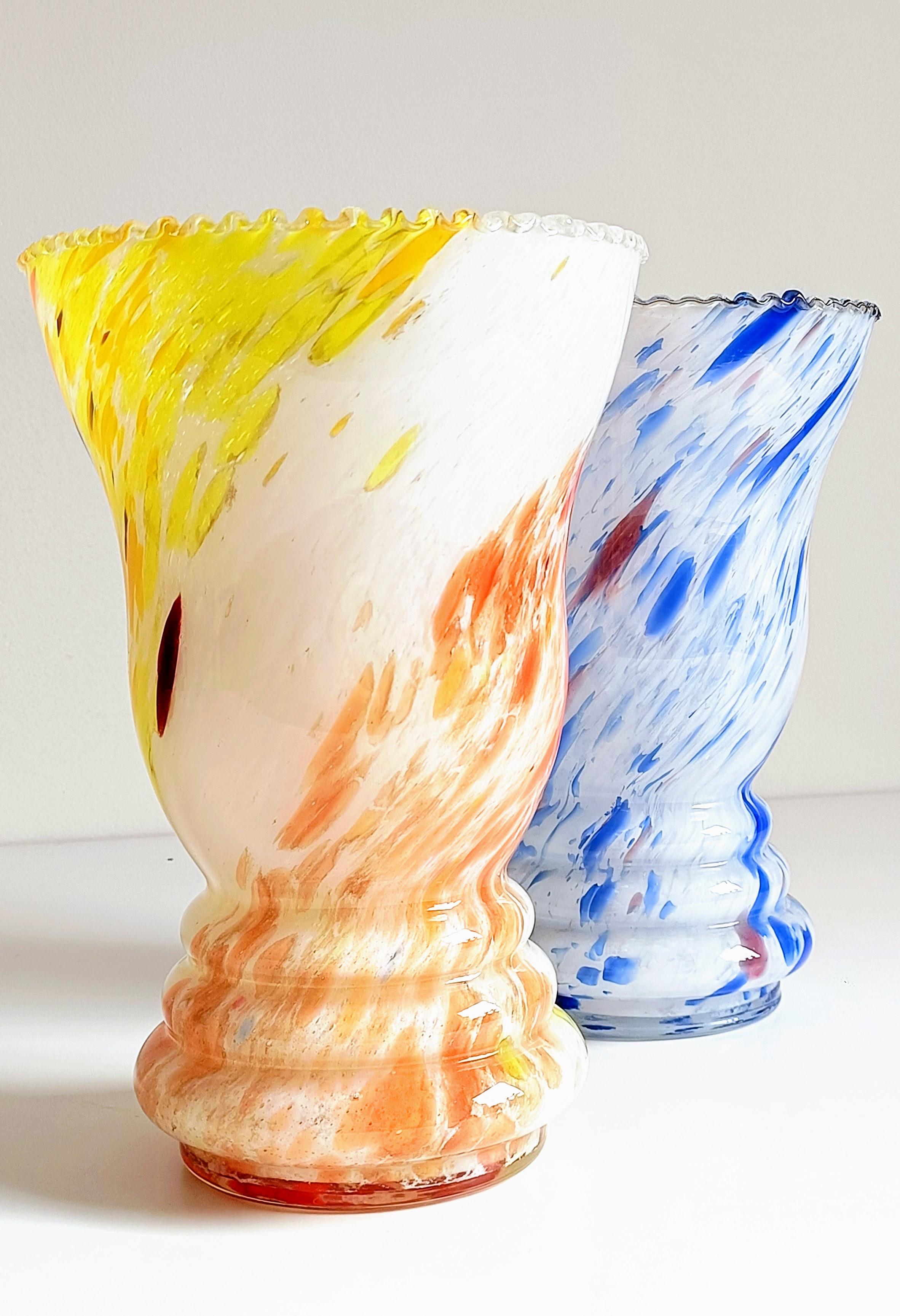 French Belle Époque Cristallerie de Clichy Pair of Vases, late 19th Century 8