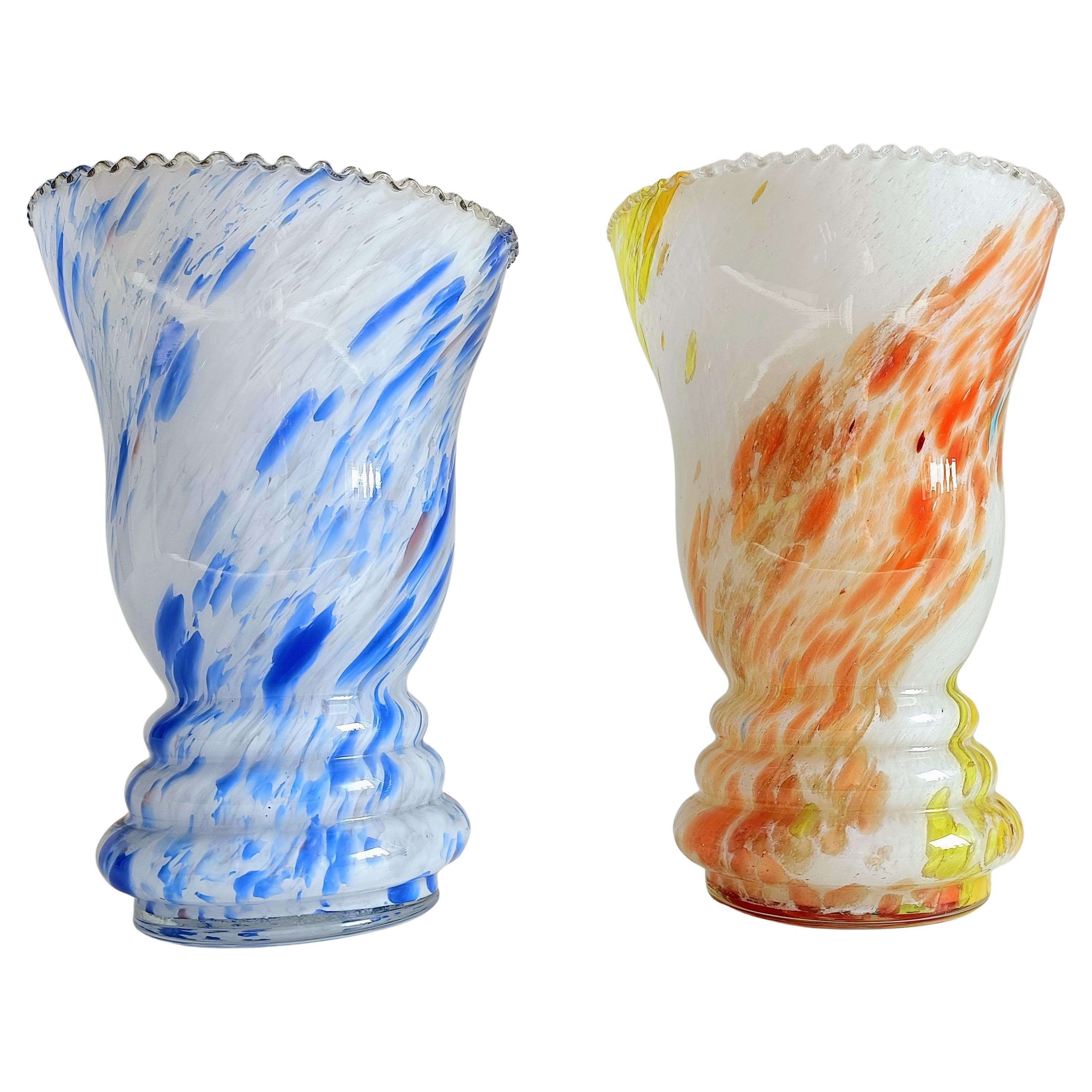 French Belle Époque Cristallerie de Clichy Pair of Vases, late 19th Century 9