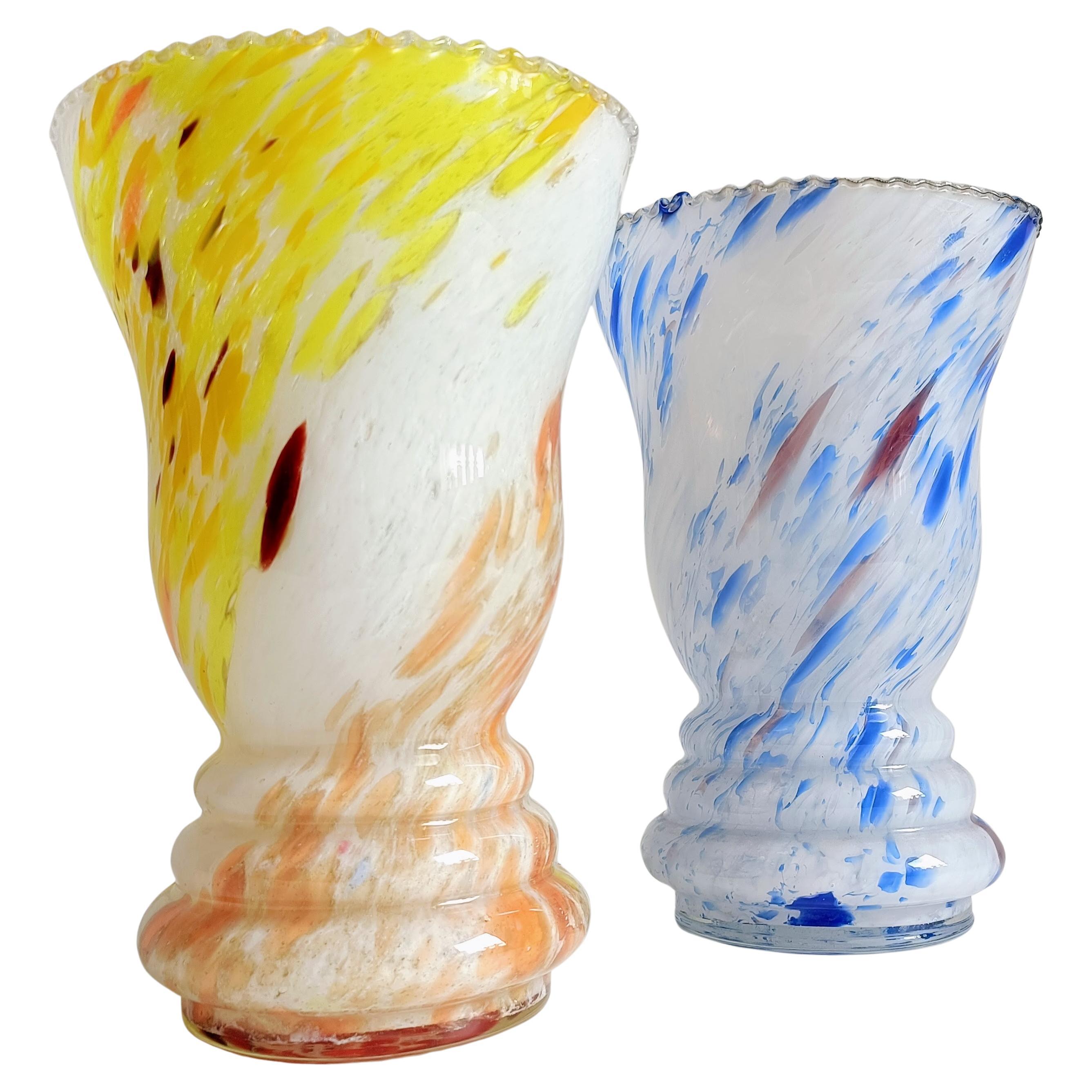 French Belle Époque Cristallerie de Clichy Pair of Vases, late 19th Century 7