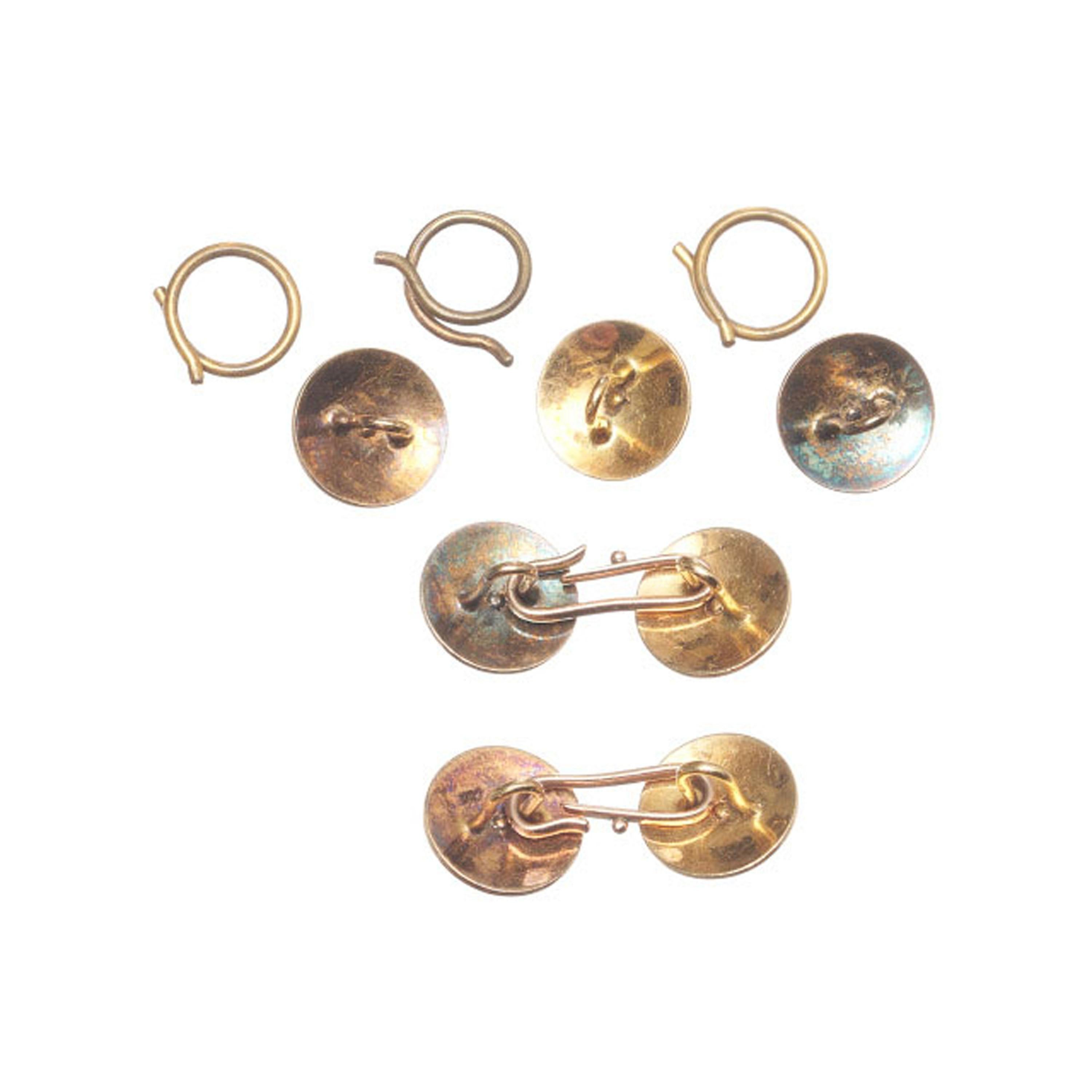 Set di abiti in argento e oro con diamanti smaltati della Belle Époque francese, CIRCA 1920 in vendita 1
