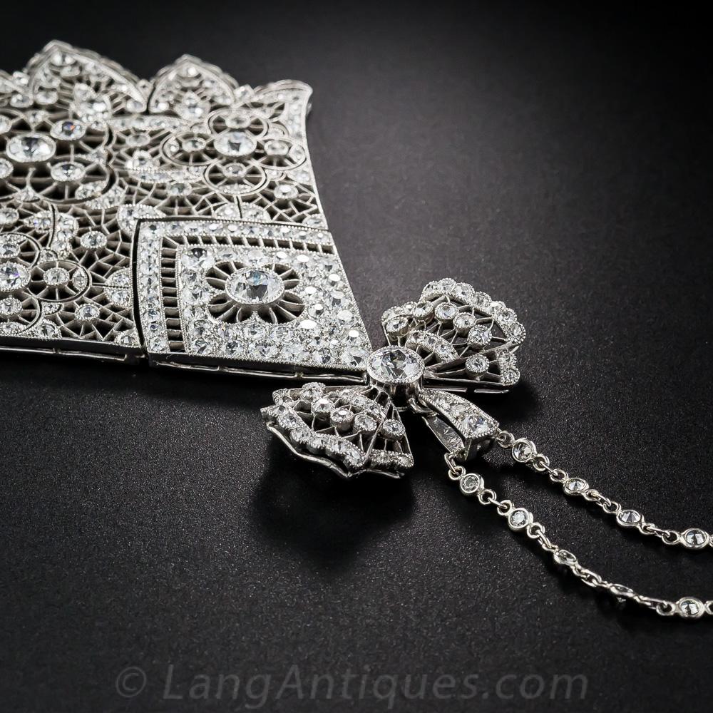 French Belle Époque Diamond Necklace For Sale 1