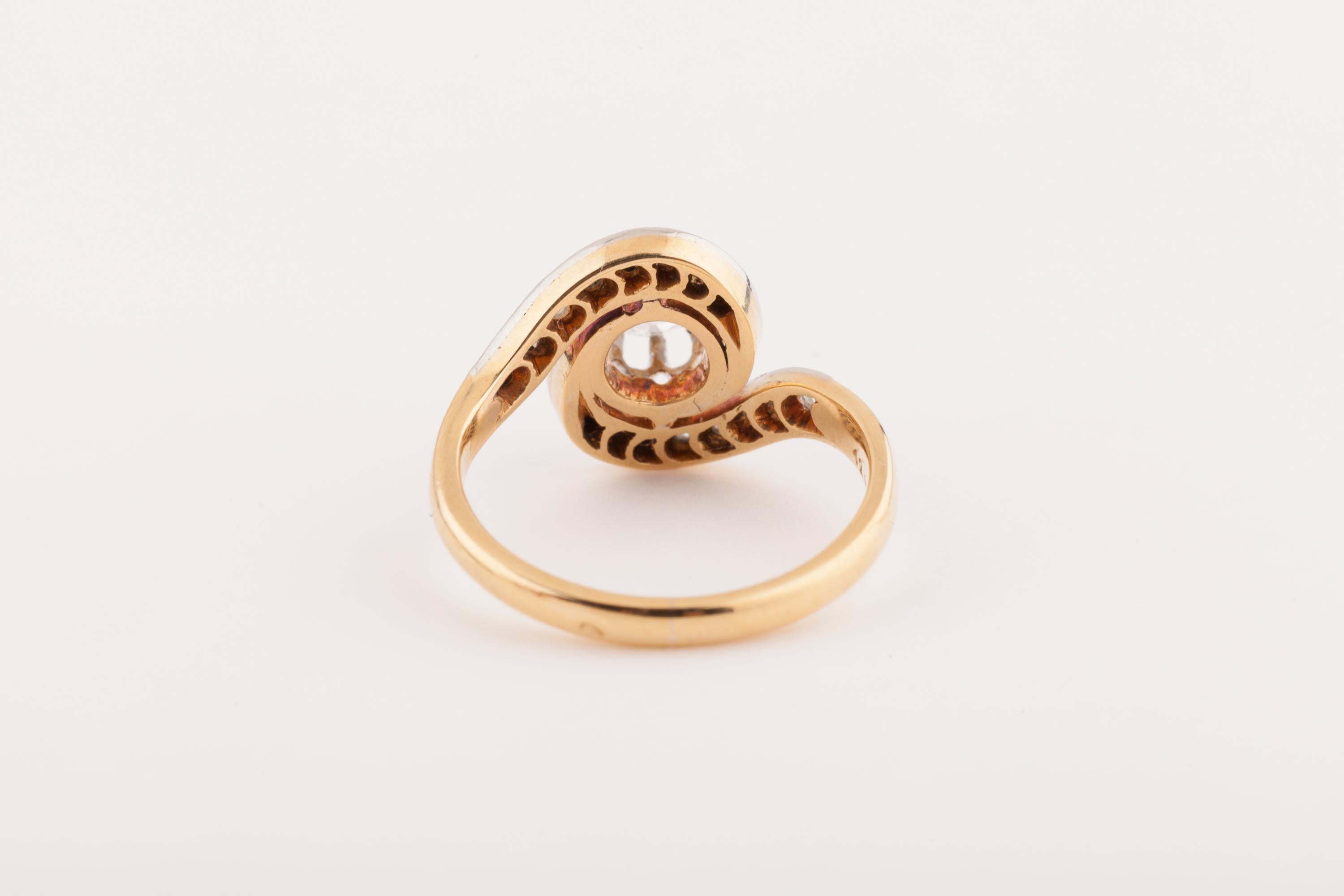 Women's French Belle Époque Diamond Twister Ring