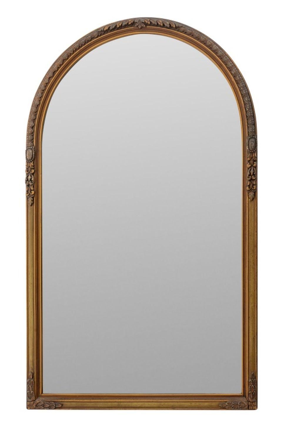 Early 20th Century French Belle Epoque Giltwood Arched Mirror For Sale