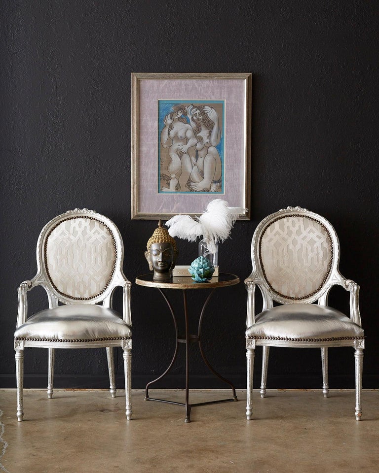 French Belle Époque Iron and Marble Bistro Cafe Table at ...