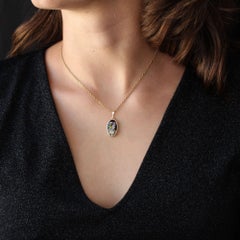 French Belle Epoque Limoges Enamel 18 Karat Rose Gold Pendant