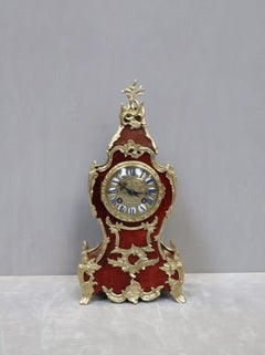 French Belle Époque Louis XV Style Tortoise Shell Mantel Clock by L.P Japy & Cie
