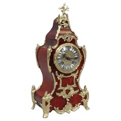 French Belle Époque Louis XV Style Tortoise Shell Mantel Clock by L.P Japy & Cie