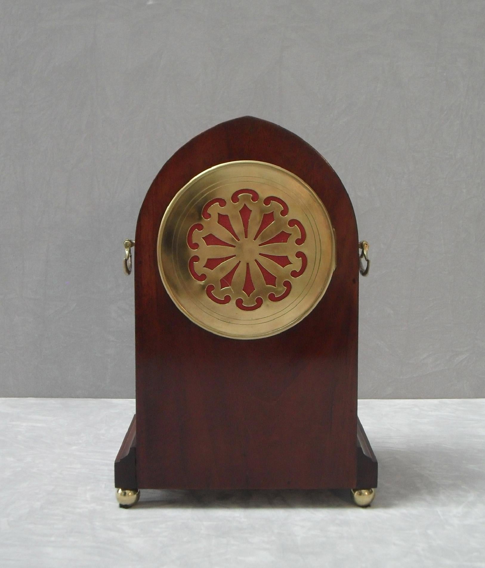 French Belle Époque Mahogany Mantel Clock 1