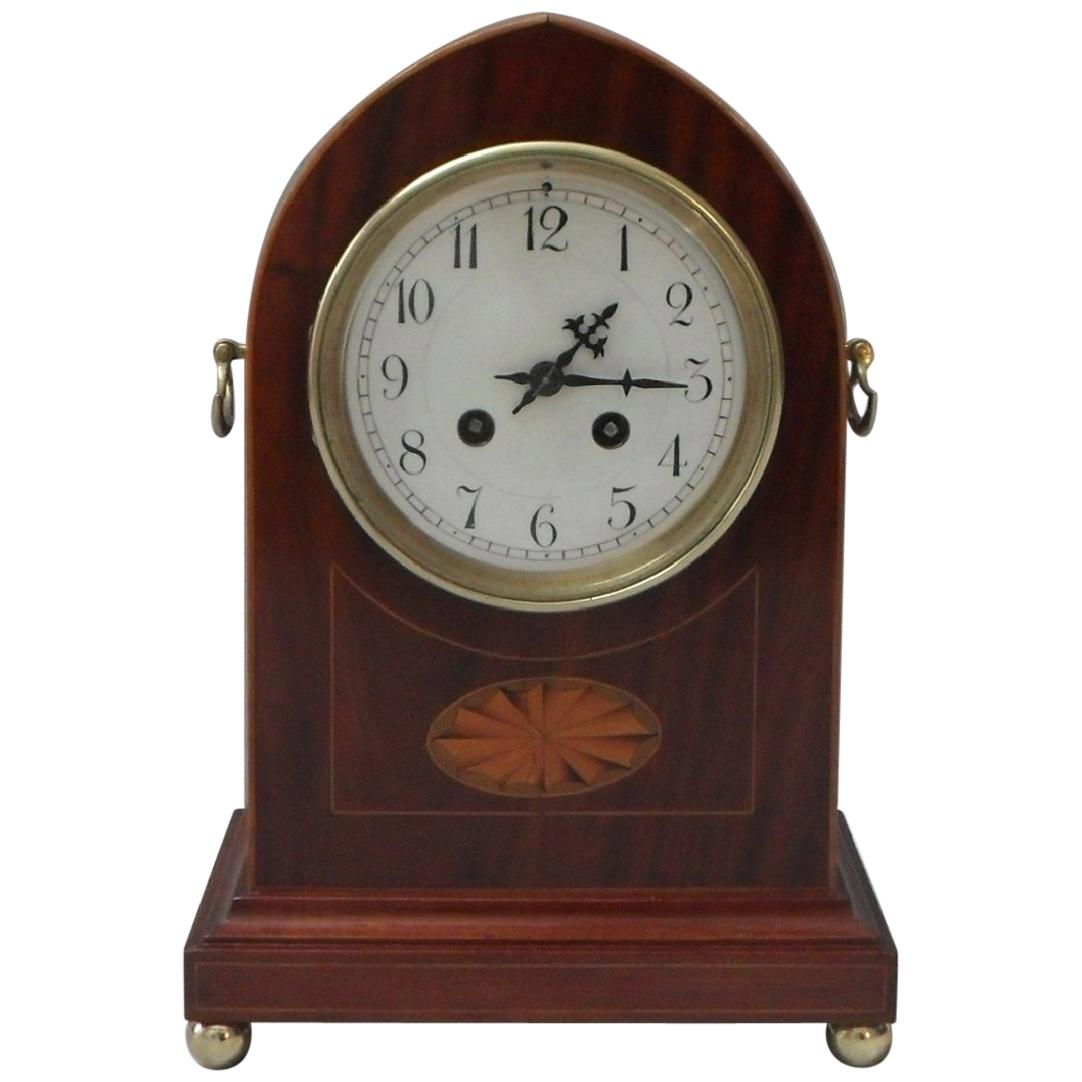 French Belle Époque Mahogany Mantel Clock