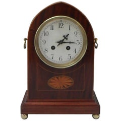 Antique French Belle Époque Mahogany Mantel Clock