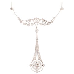 French Belle Époque Necklace, Gold and Diamonds