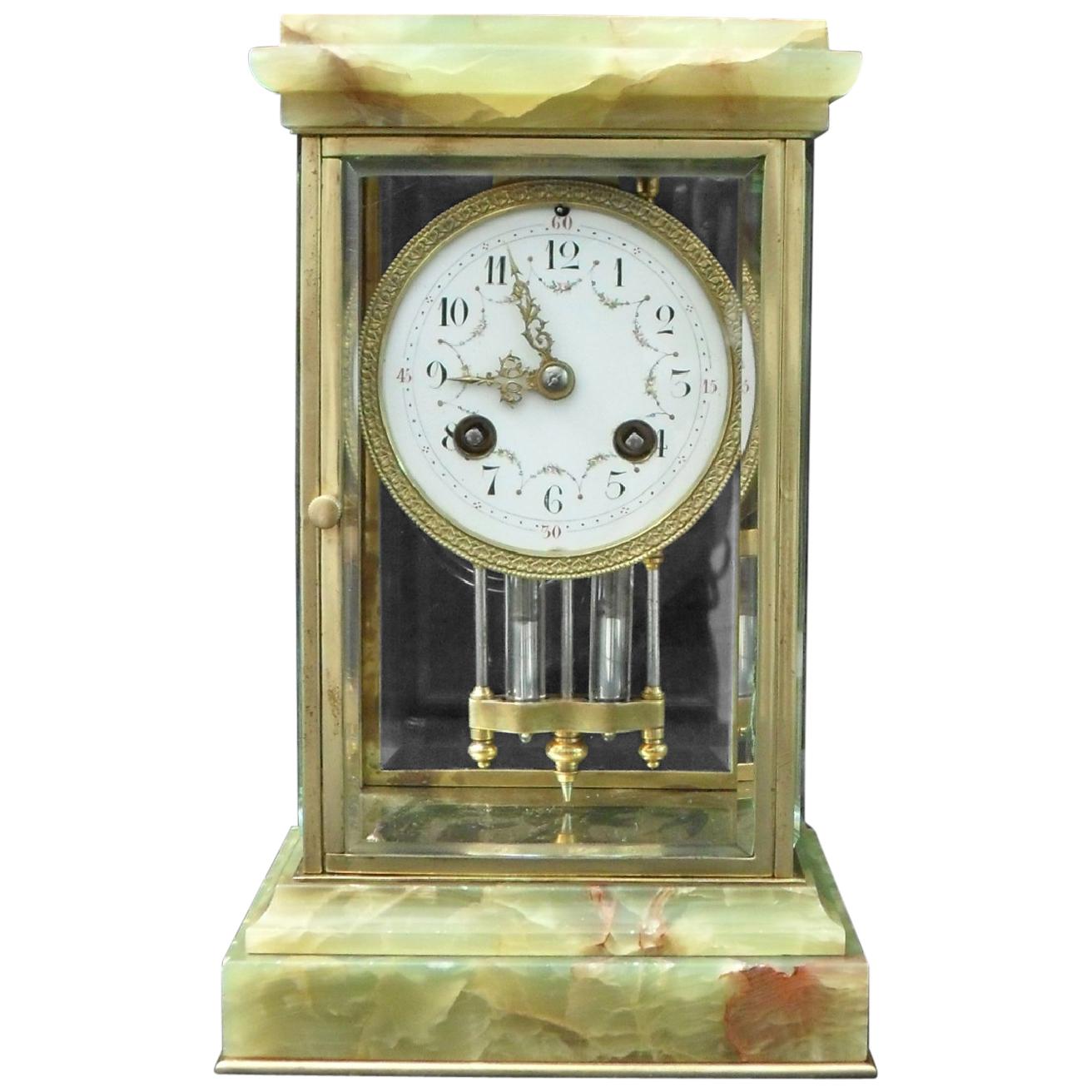 Glass Mantel Clocks 85 For Sale at 1stdibs