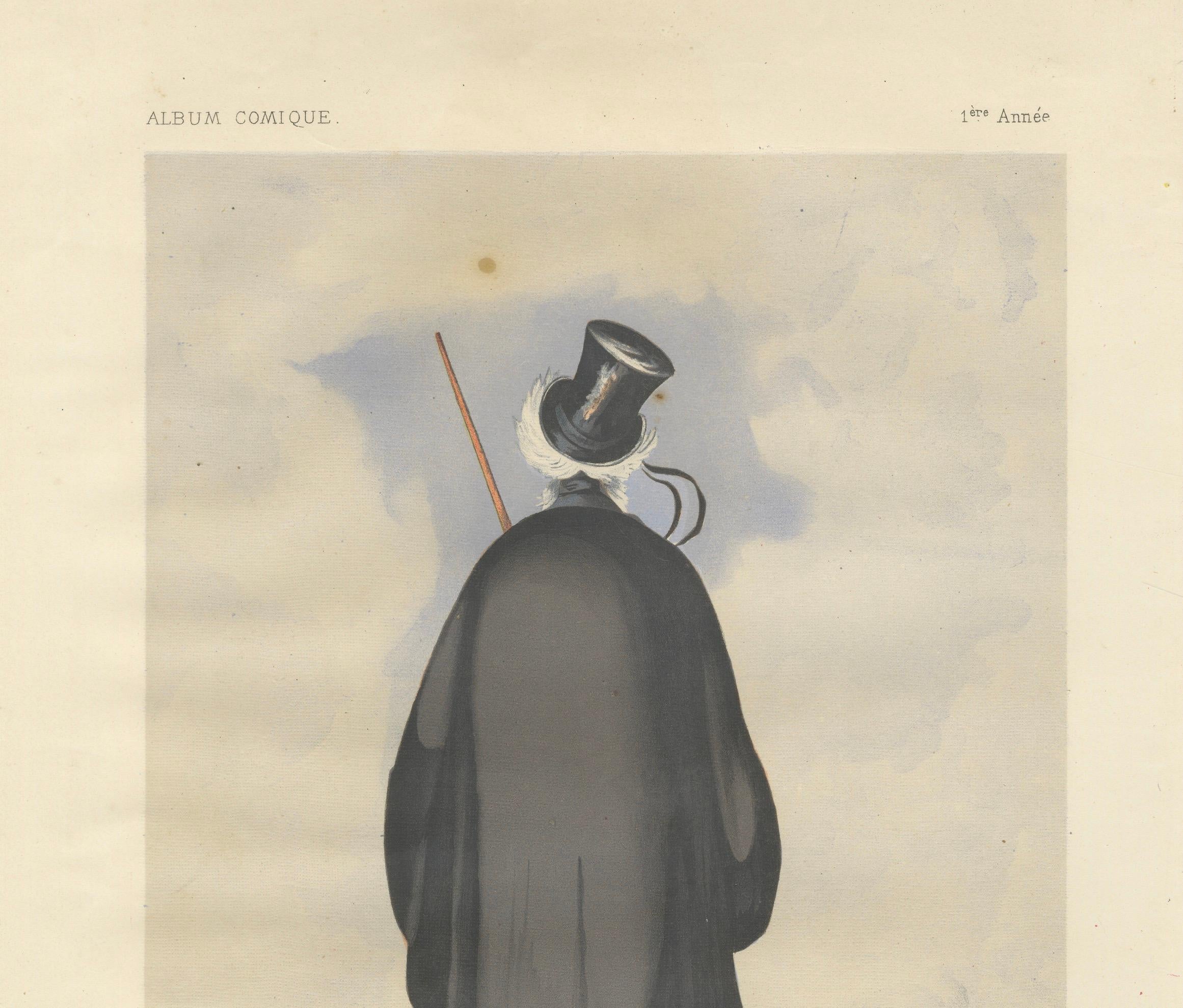 French Belle Époque Racing Caricature, Mr Charles Lafitte Chromolithograph, 1884