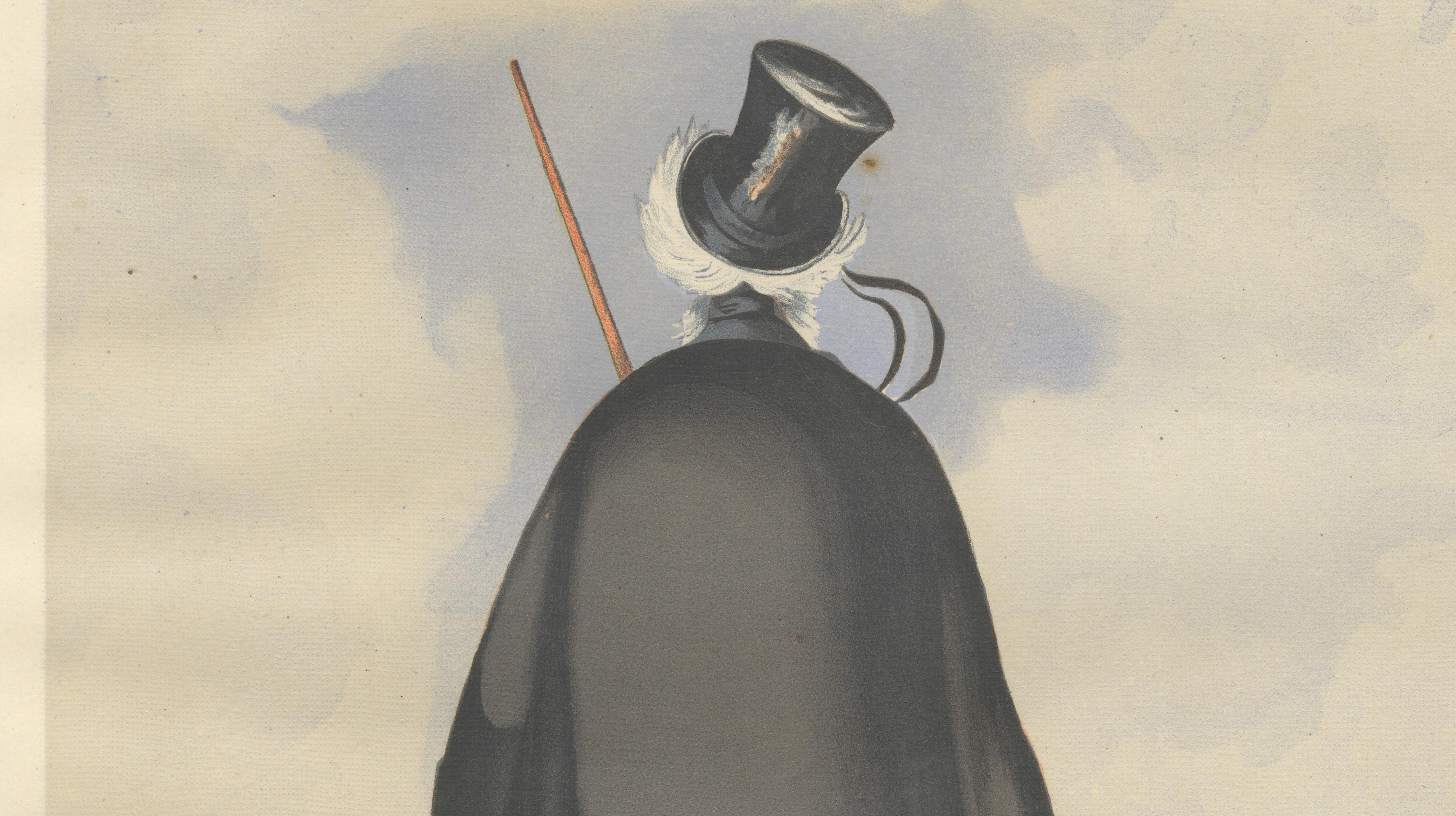 French Belle Époque Racing Caricature, Mr Charles Lafitte Chromolithograph, 1884