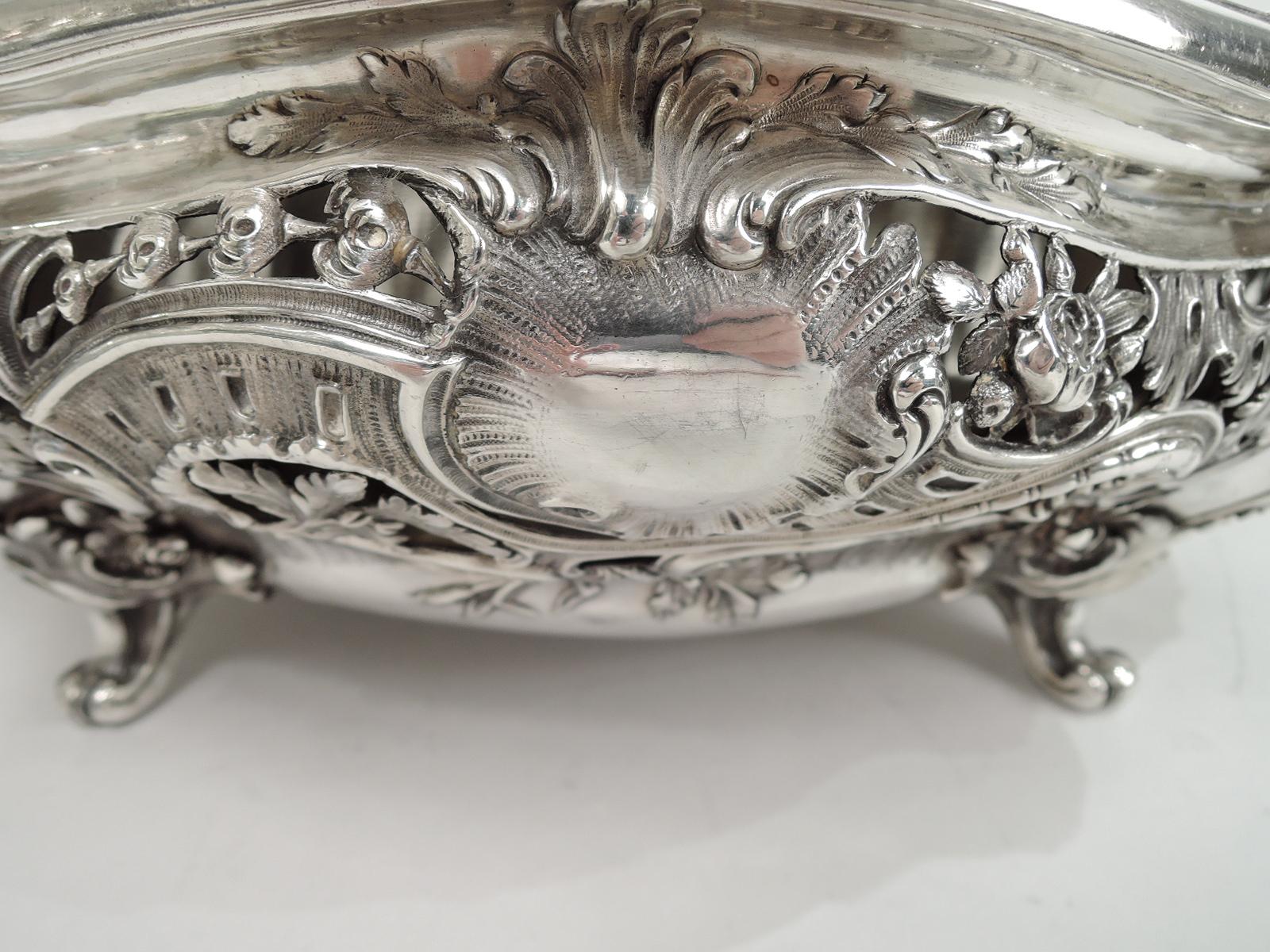 French Belle Epoque Rococo Silver Jardiniere Centerpiece by Tetard 1