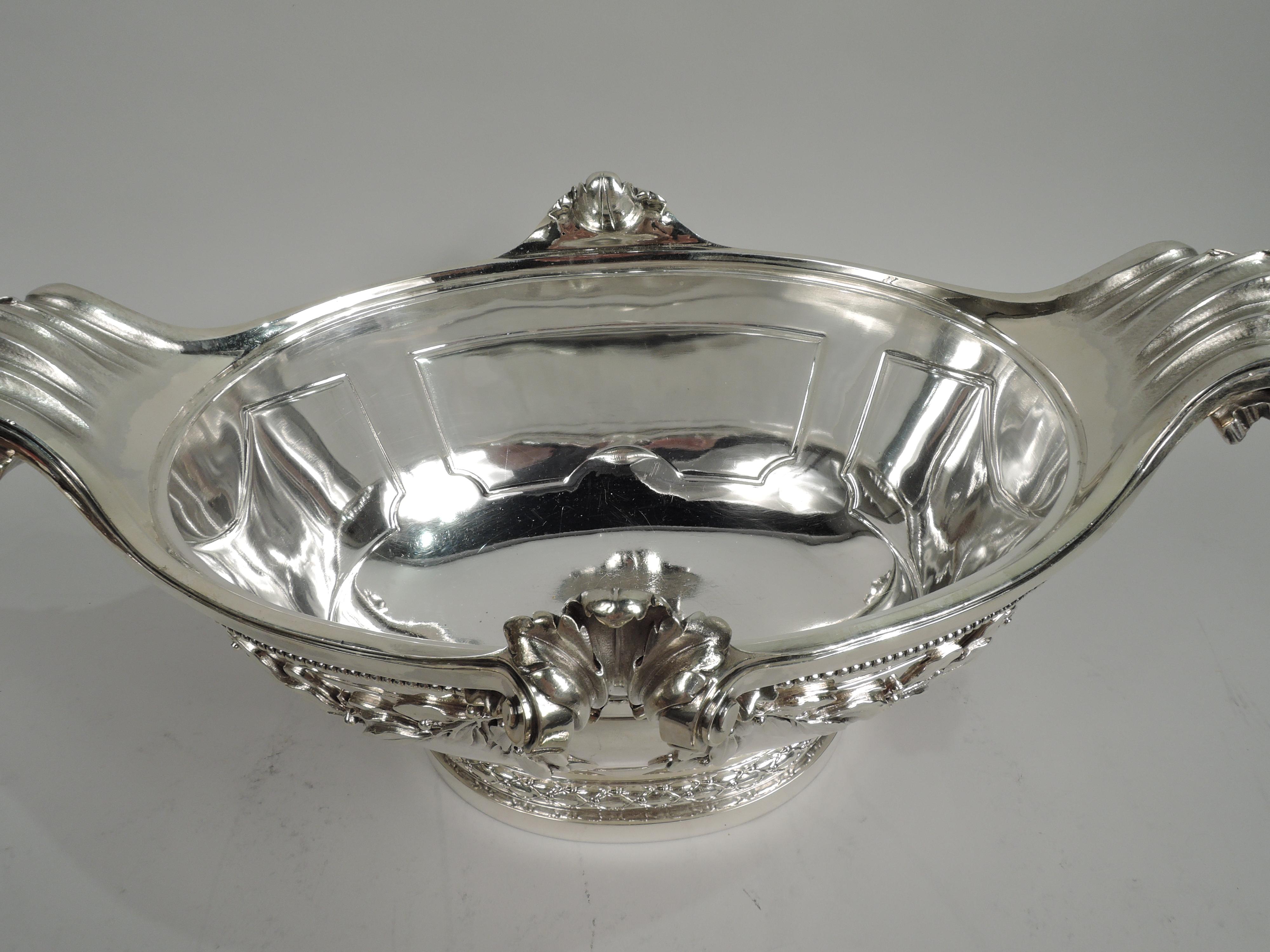20th Century French Belle Epoque Rococo Soup Tureen on Stand by Tetard For Sale