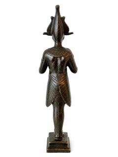 Estatuilla de bronce de Osiris, Escuela Francesa 1900, Escritorio de la Gran Gira Egiptomanía