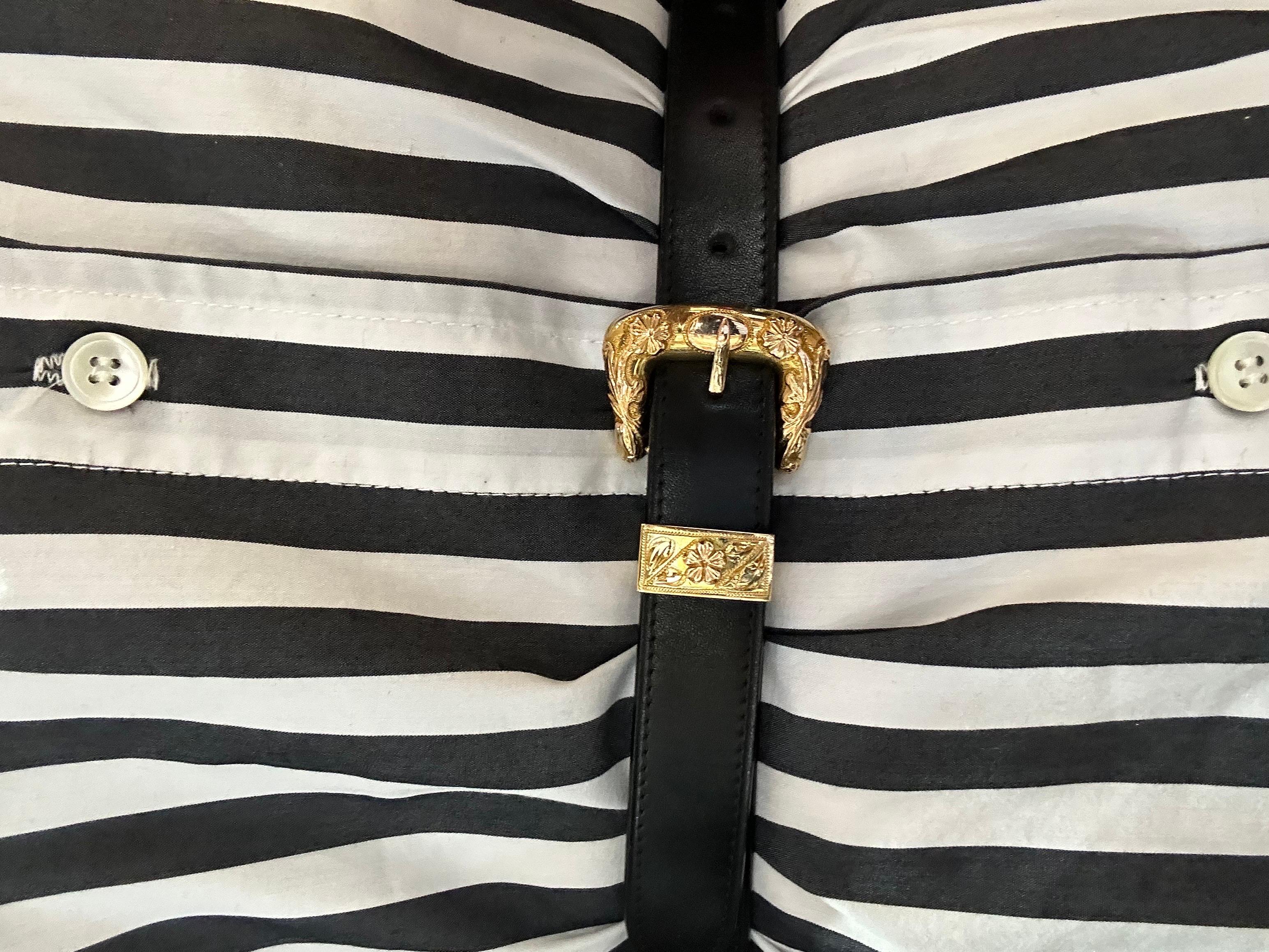 French Belt 18 Carat Gold Belt Buckle For Sale 6
