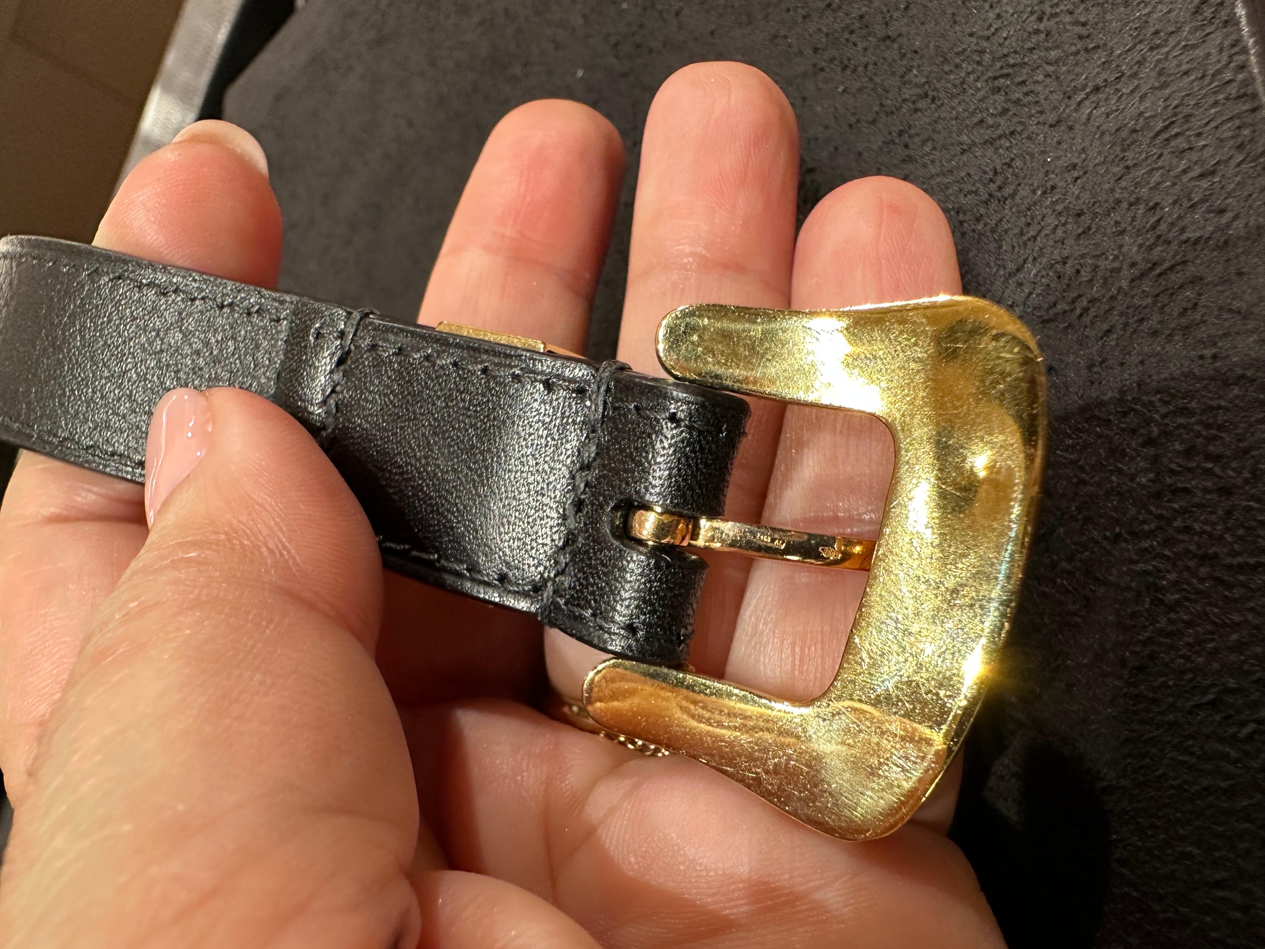 French Belt 18 Carat Gold Belt Buckle For Sale 1