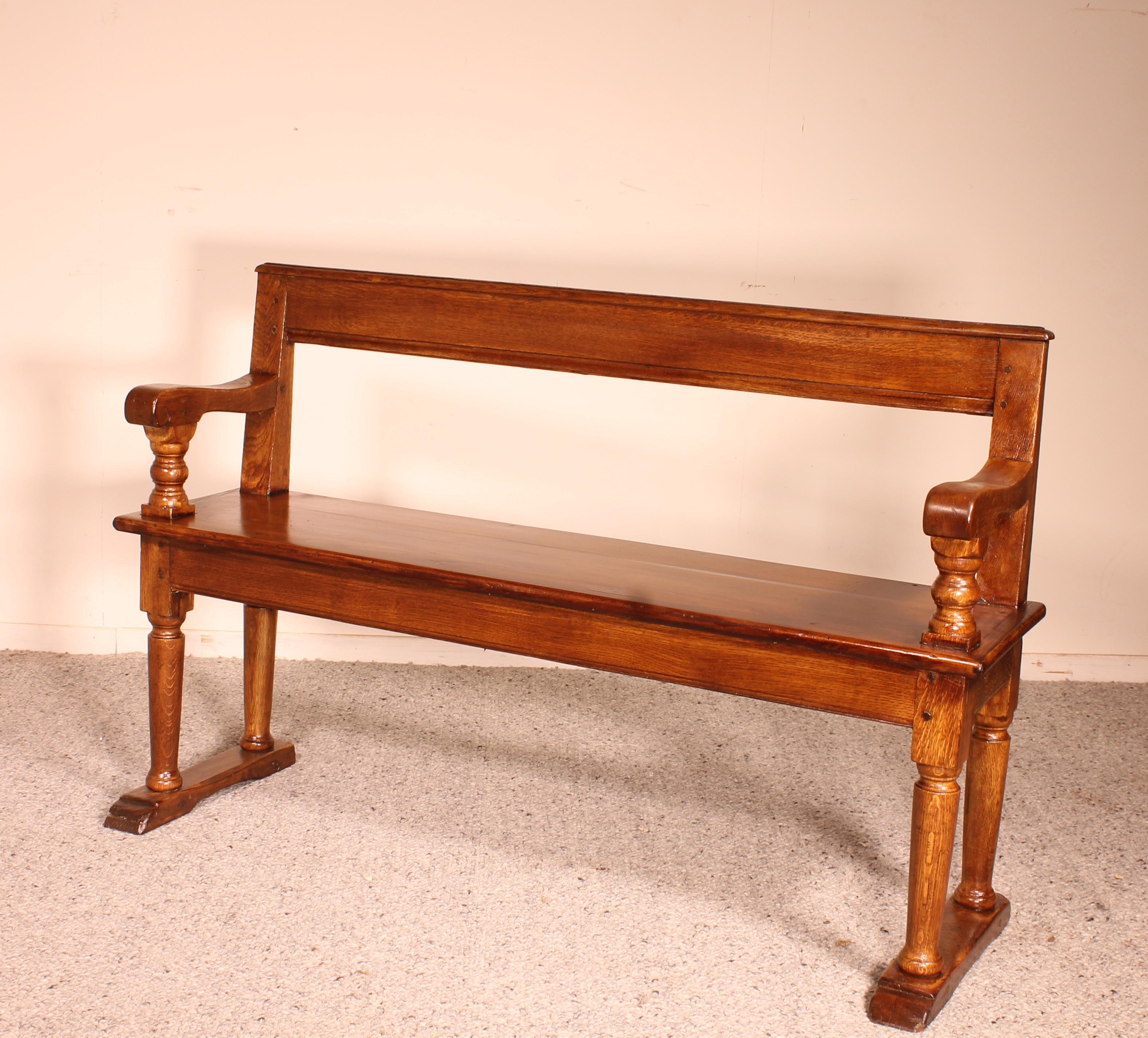 French Bench from the 18th Century in Oak 2
