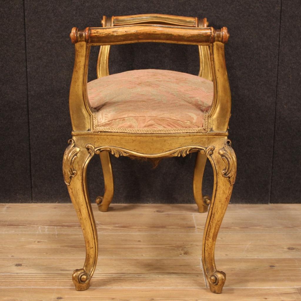 French Bench in Gilded Wood, 20th Century In Good Condition For Sale In London, GB