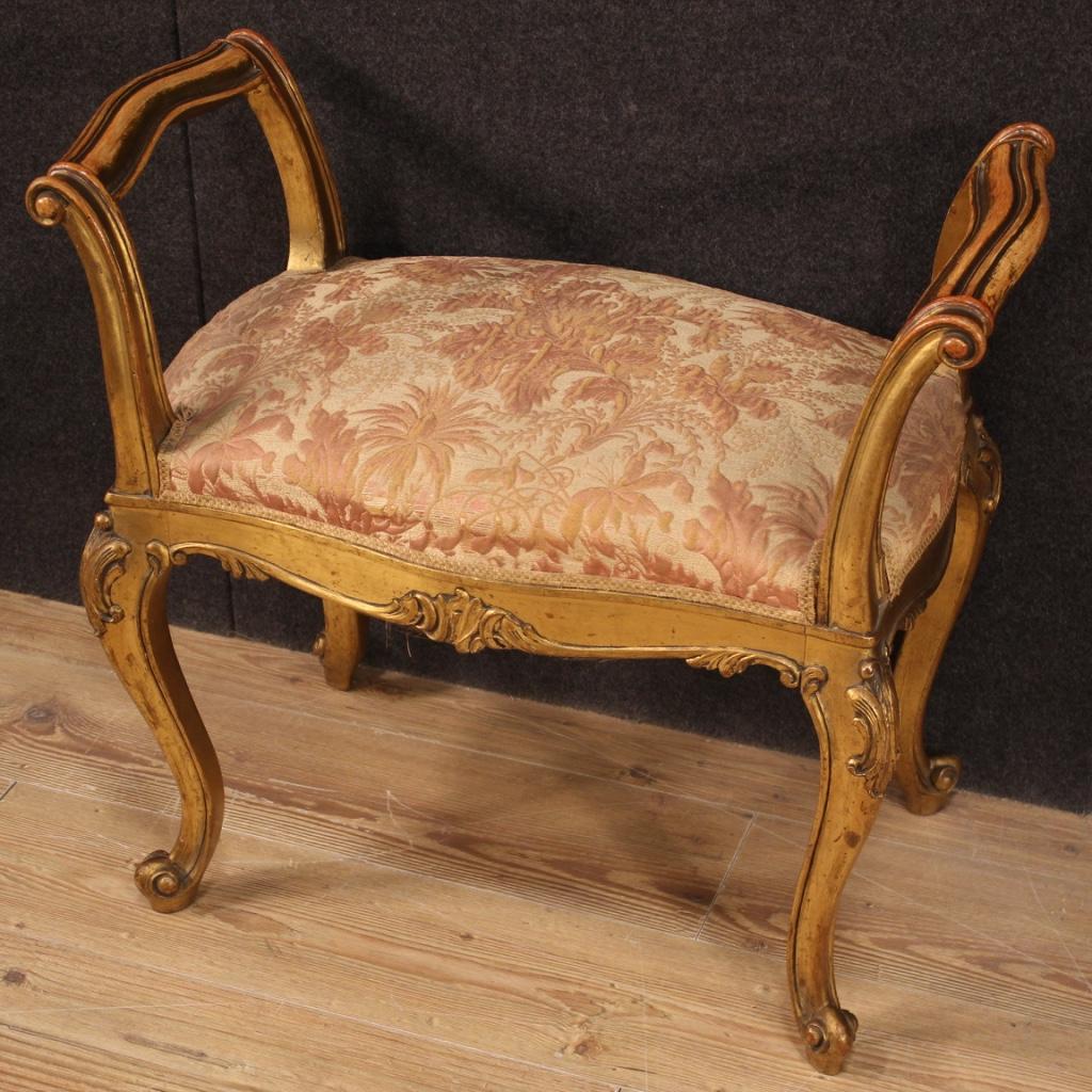 French Bench in Gilded Wood, 20th Century For Sale 1