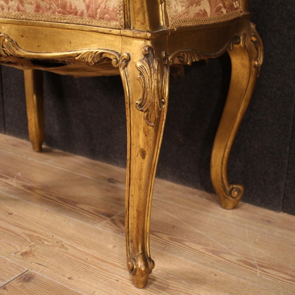 French Bench in Gilded Wood, 20th Century For Sale 2