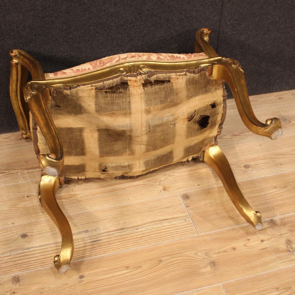 French Bench in Gilded Wood, 20th Century For Sale 5