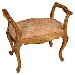 French Bench in Gilded Wood, 20th Century