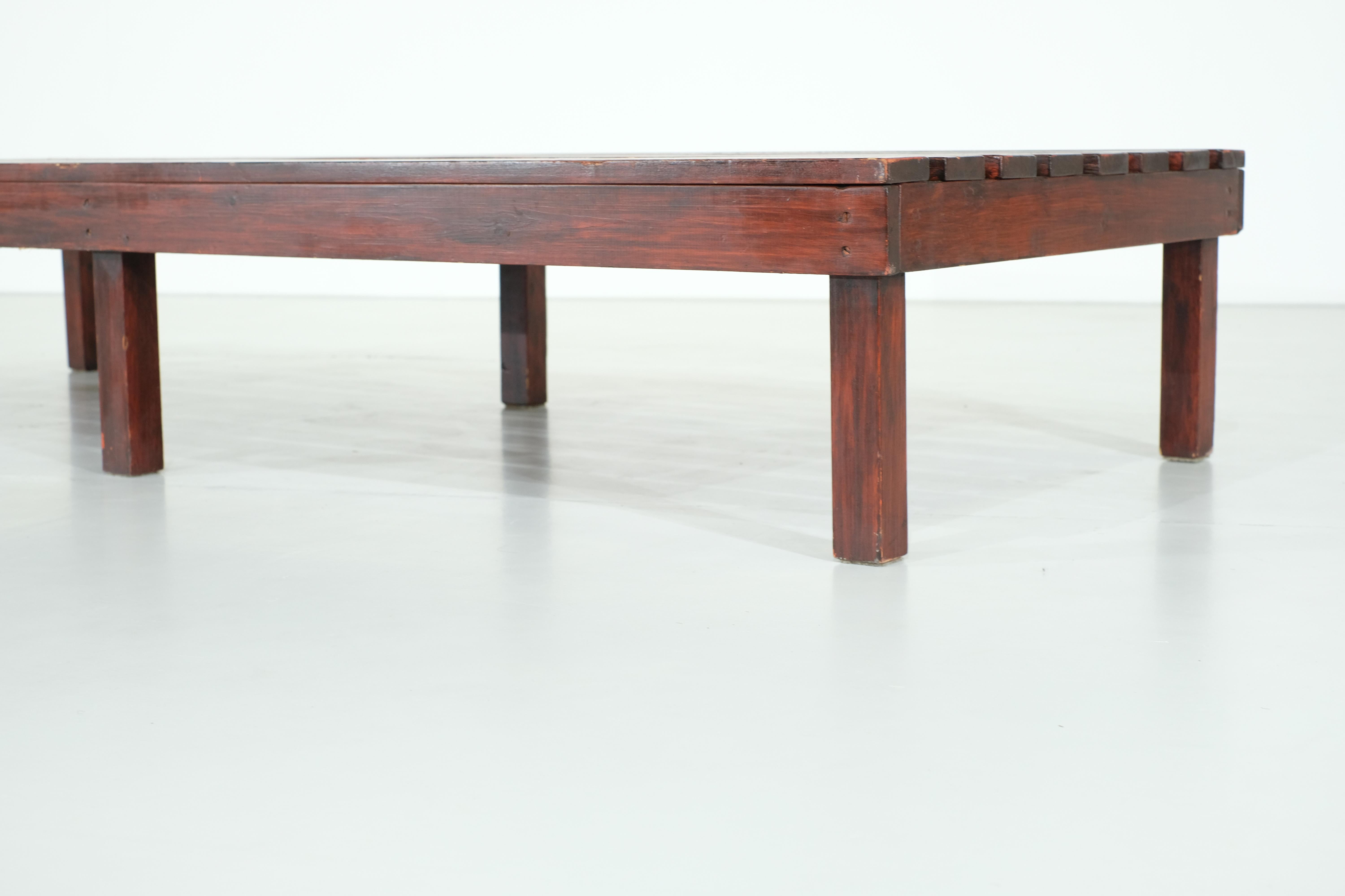 Mid-Century moderno Panca francese in pino - Anni '60 in vendita