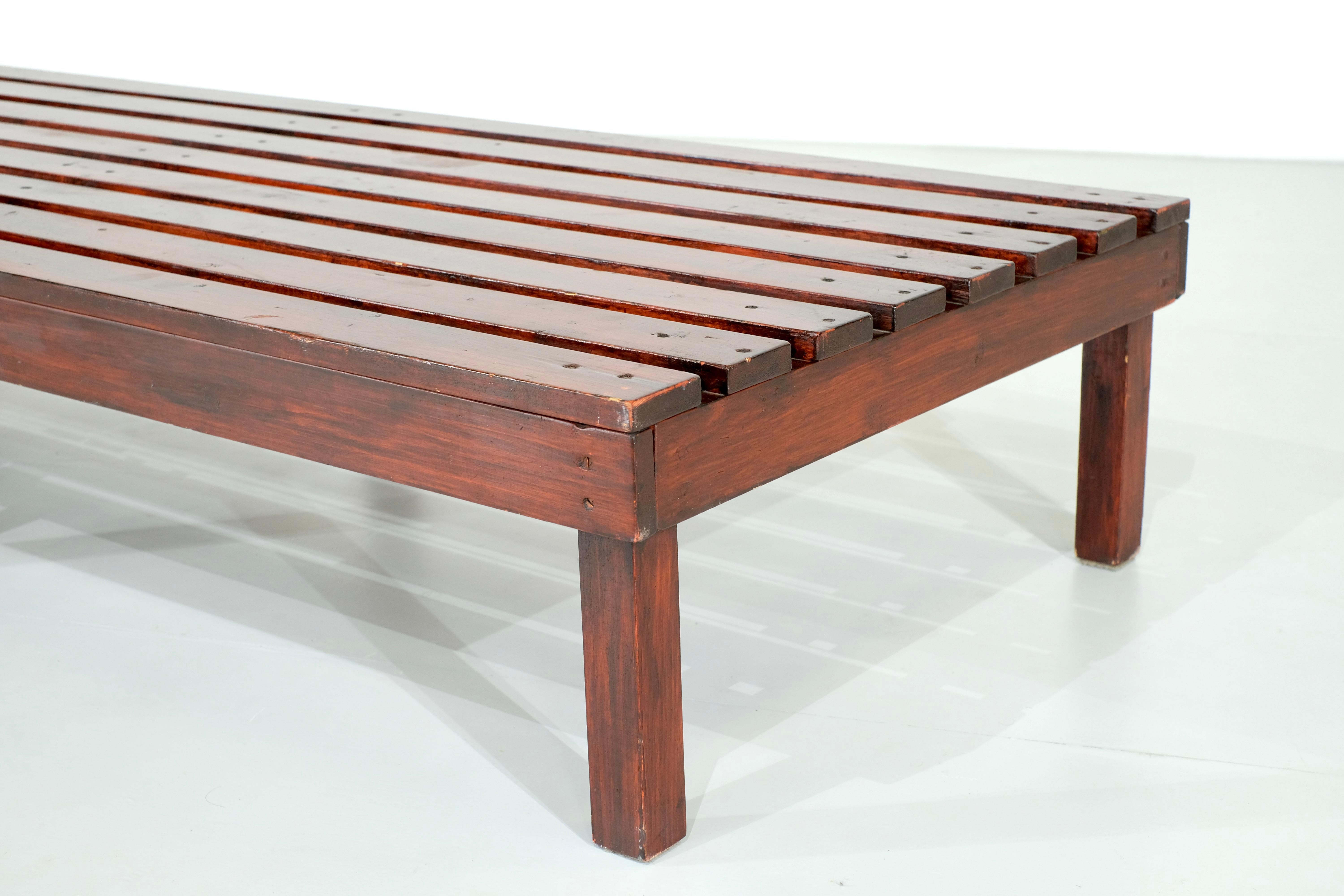Legno Panca francese in pino - Anni '60 in vendita