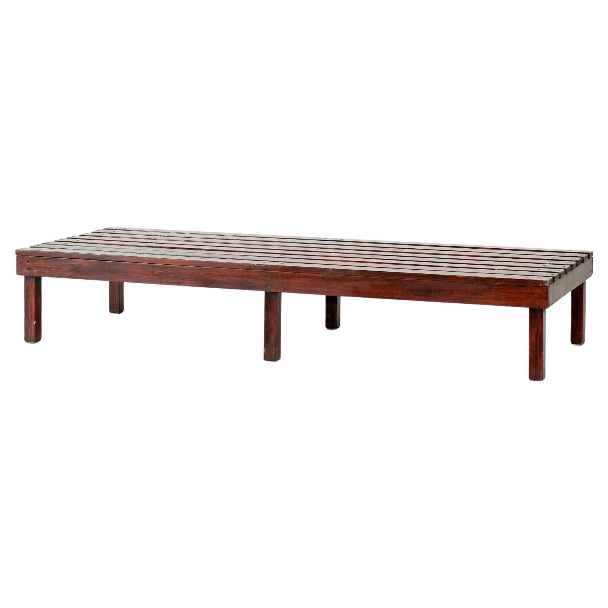French bench in pine - 1960s