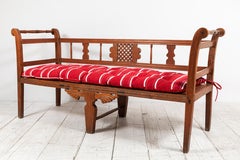French Bench with Carved Wooden Details