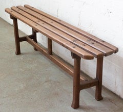 French Bench Wood Bench Oak and Pine, circa 1920