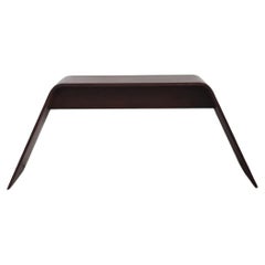 Consola francesa de madera contrachapada curvada