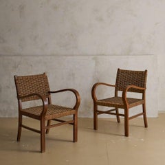 French Bentwood Rope Chair, 1950s