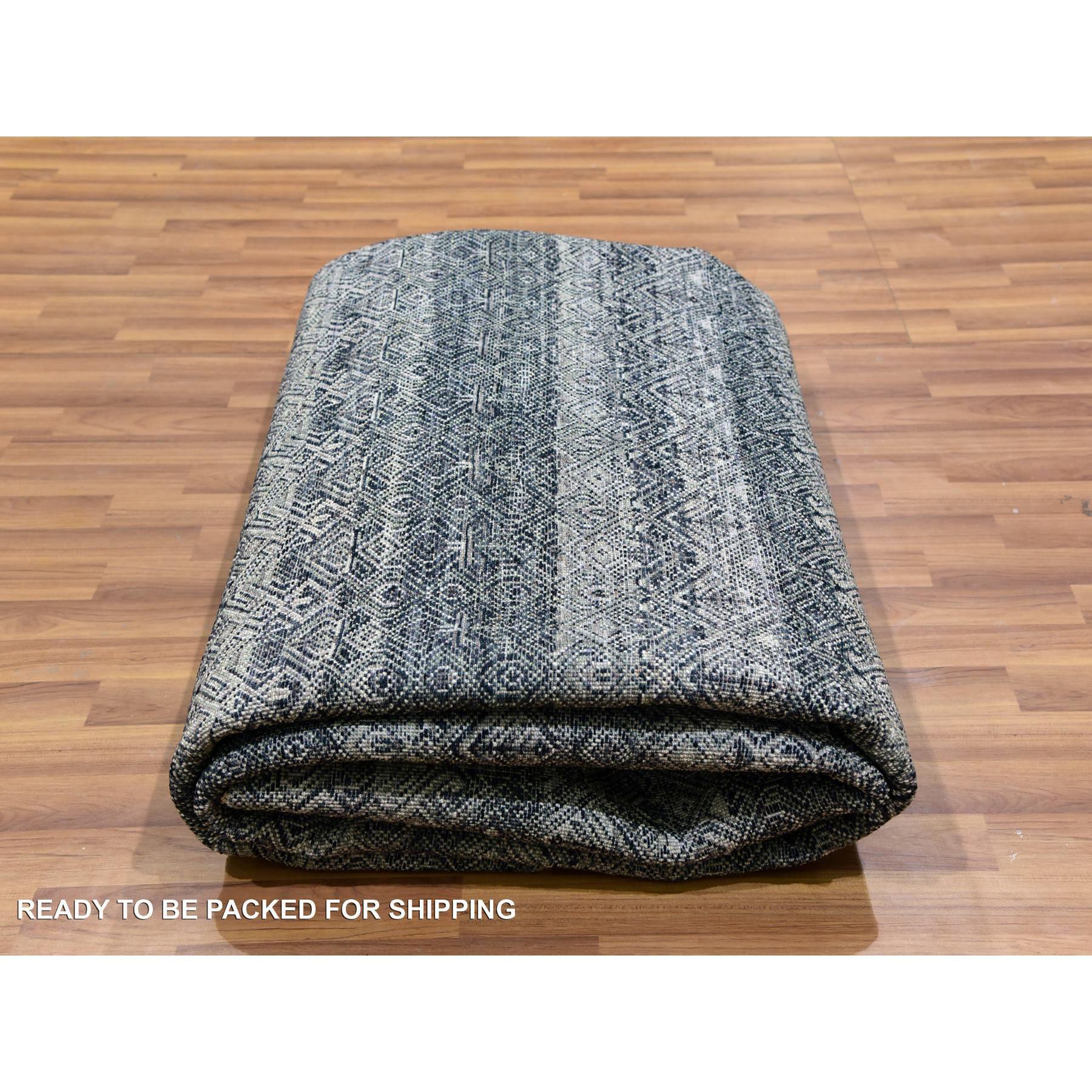 French Beret Gray All Wool Tone On Tone Hand Knots Rugs 8'0