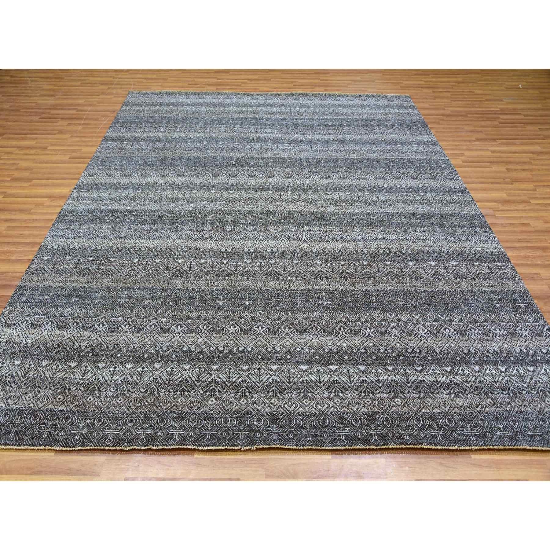 Moderno French Beret Gray All Wool Tone On Tone Hand Knots Rugs 8'0