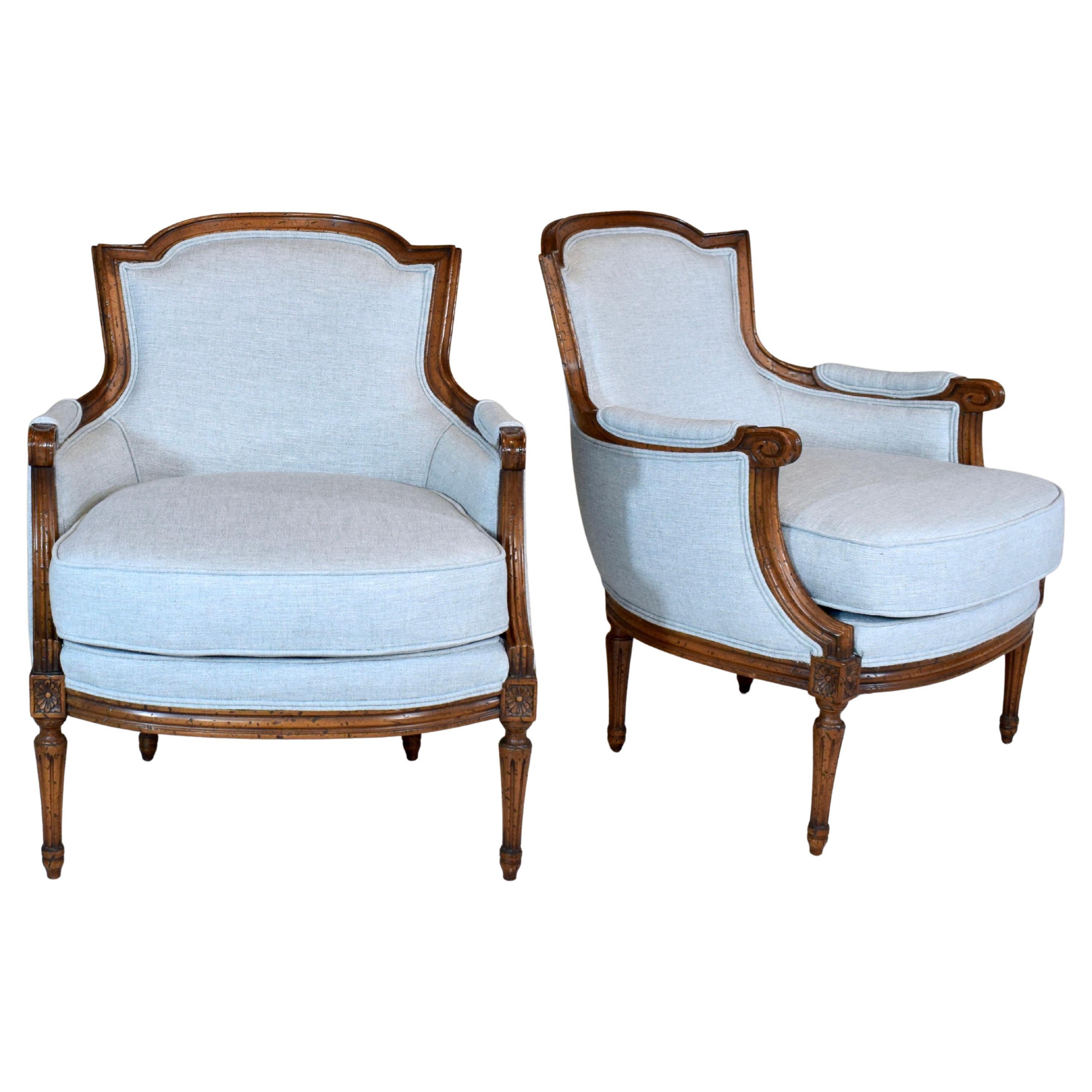 French Bergere Armchairs by Baker Furniture en venta