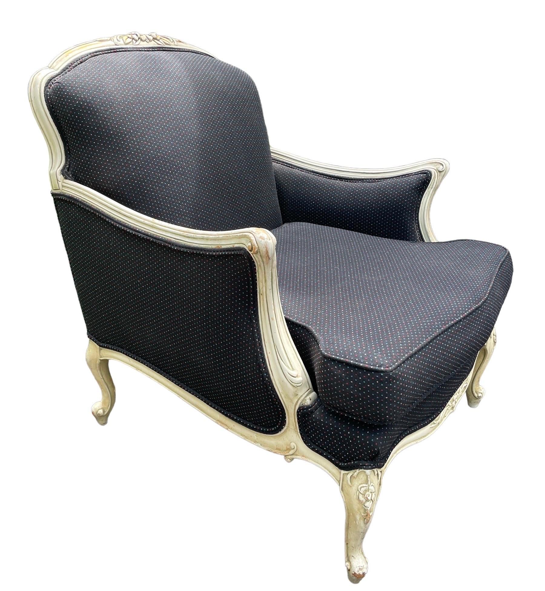 Unknown French Bergère Chair European Antique Chair Accent Armchair French Countryside For Sale