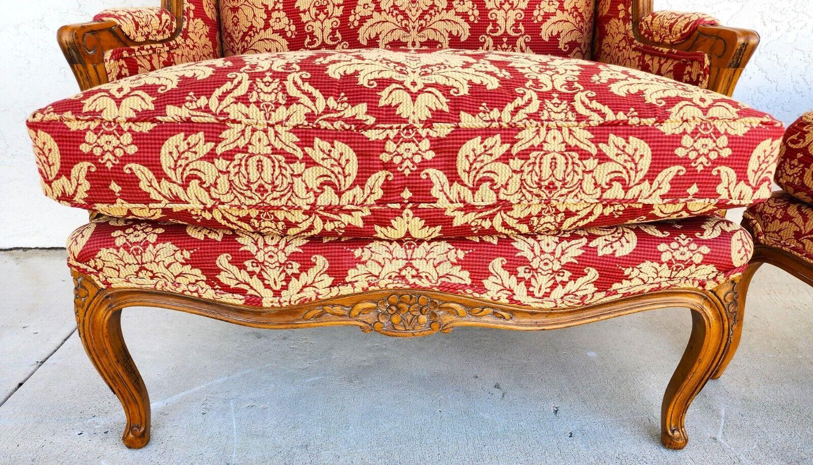 French Bergere Chair & Ottoman Oversized 7