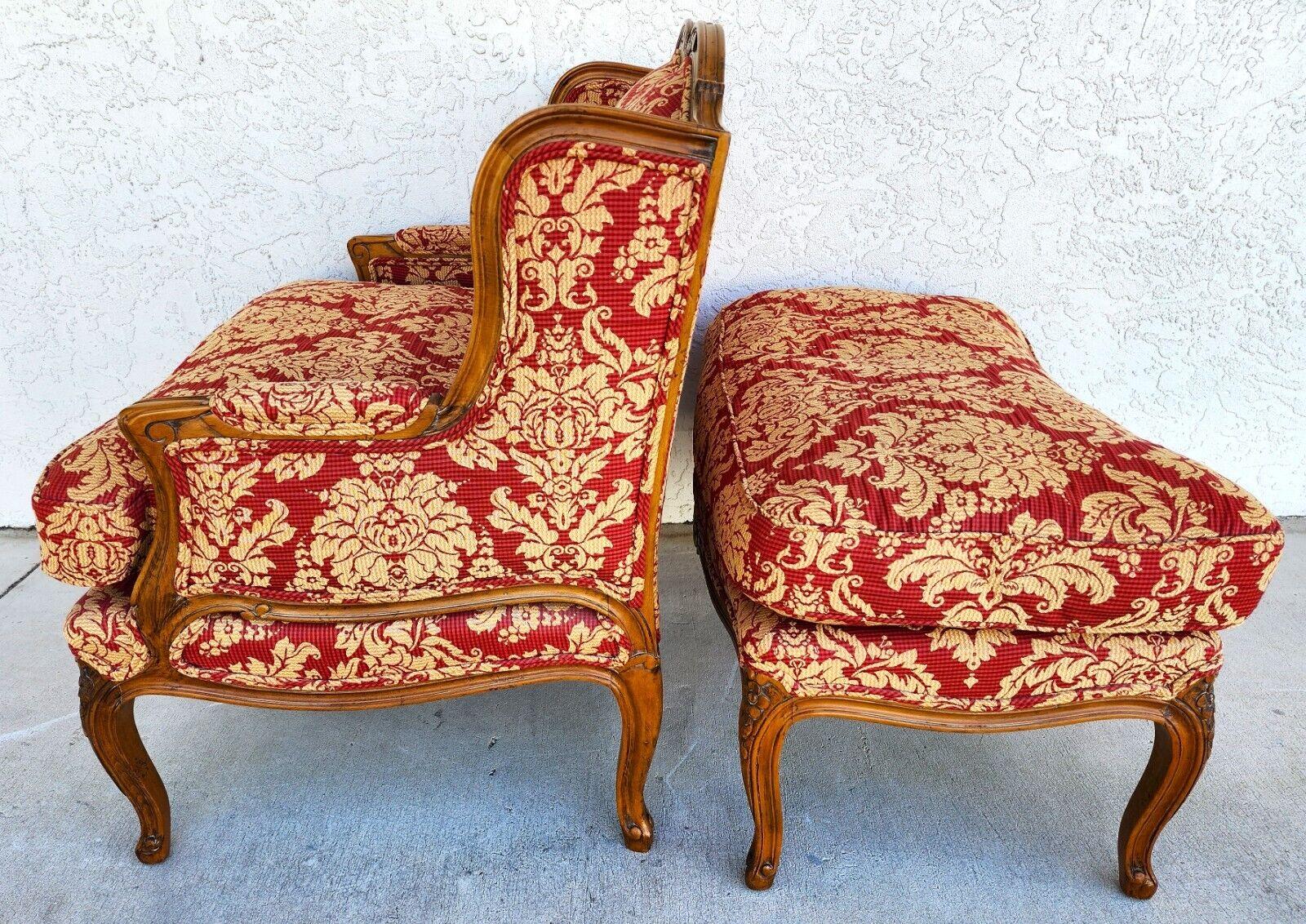 French Bergere Chair & Ottoman Oversized 2