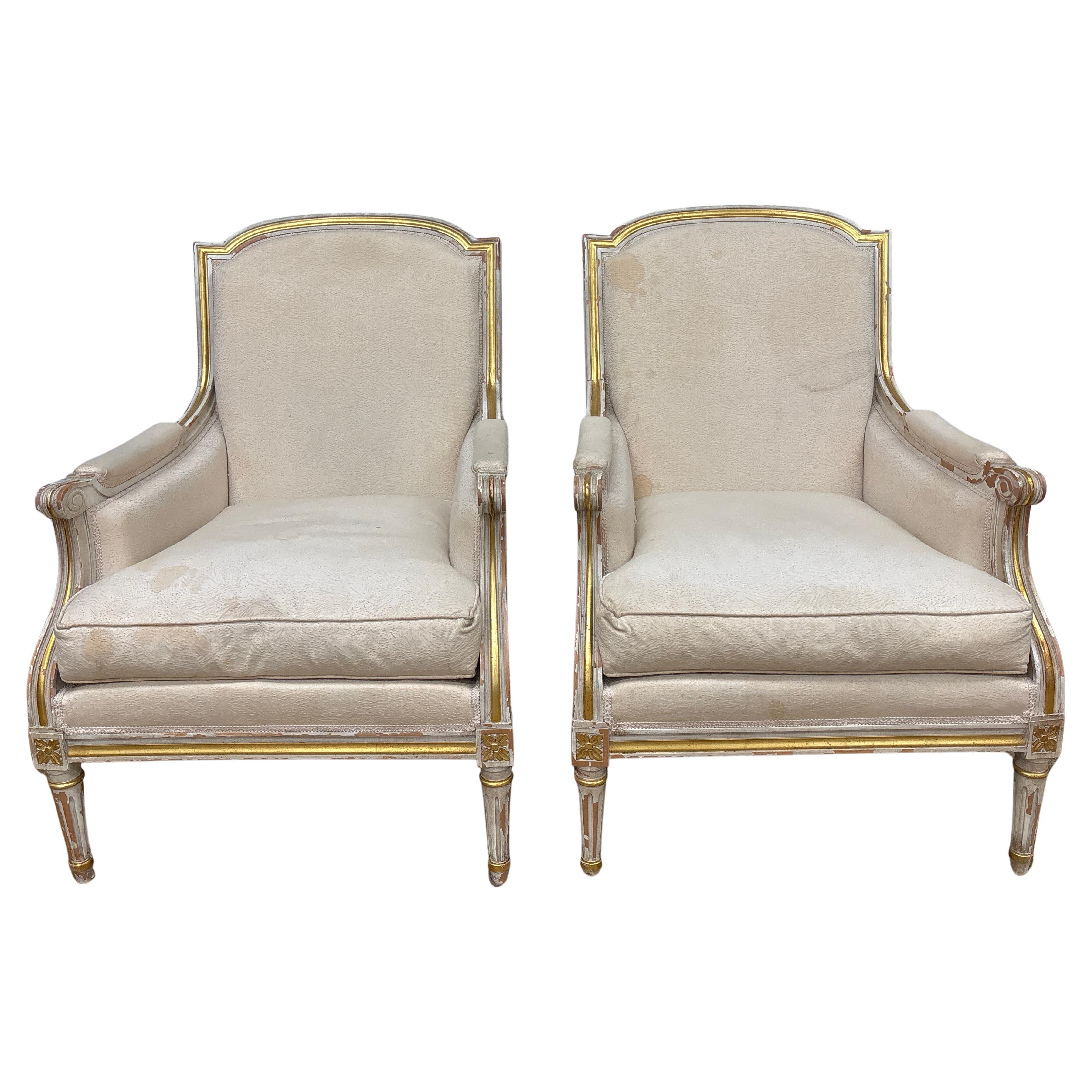 French Bergere Chairs For Sale