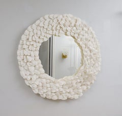 French Bespoke Handmade Ceramic Petal Mirror
