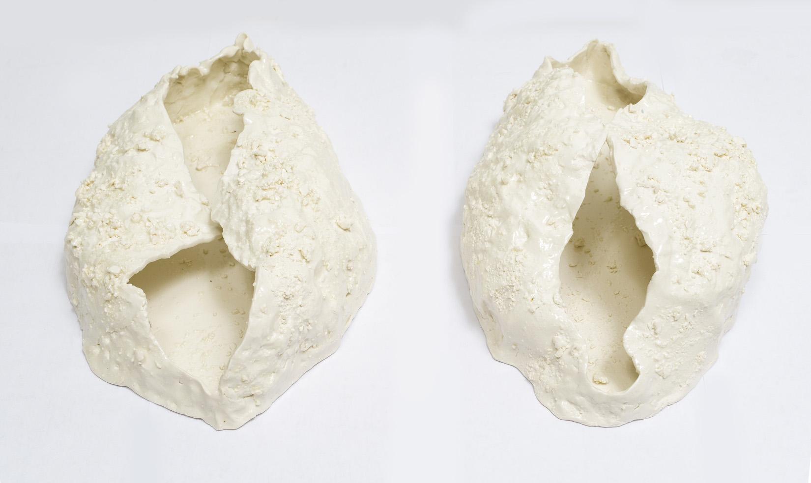 French Bespoke Organic Mona Sconces by Ceramicist Dora Stanczel For Sale 1