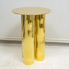 French Bespoke Sculptural Brass Mino Table