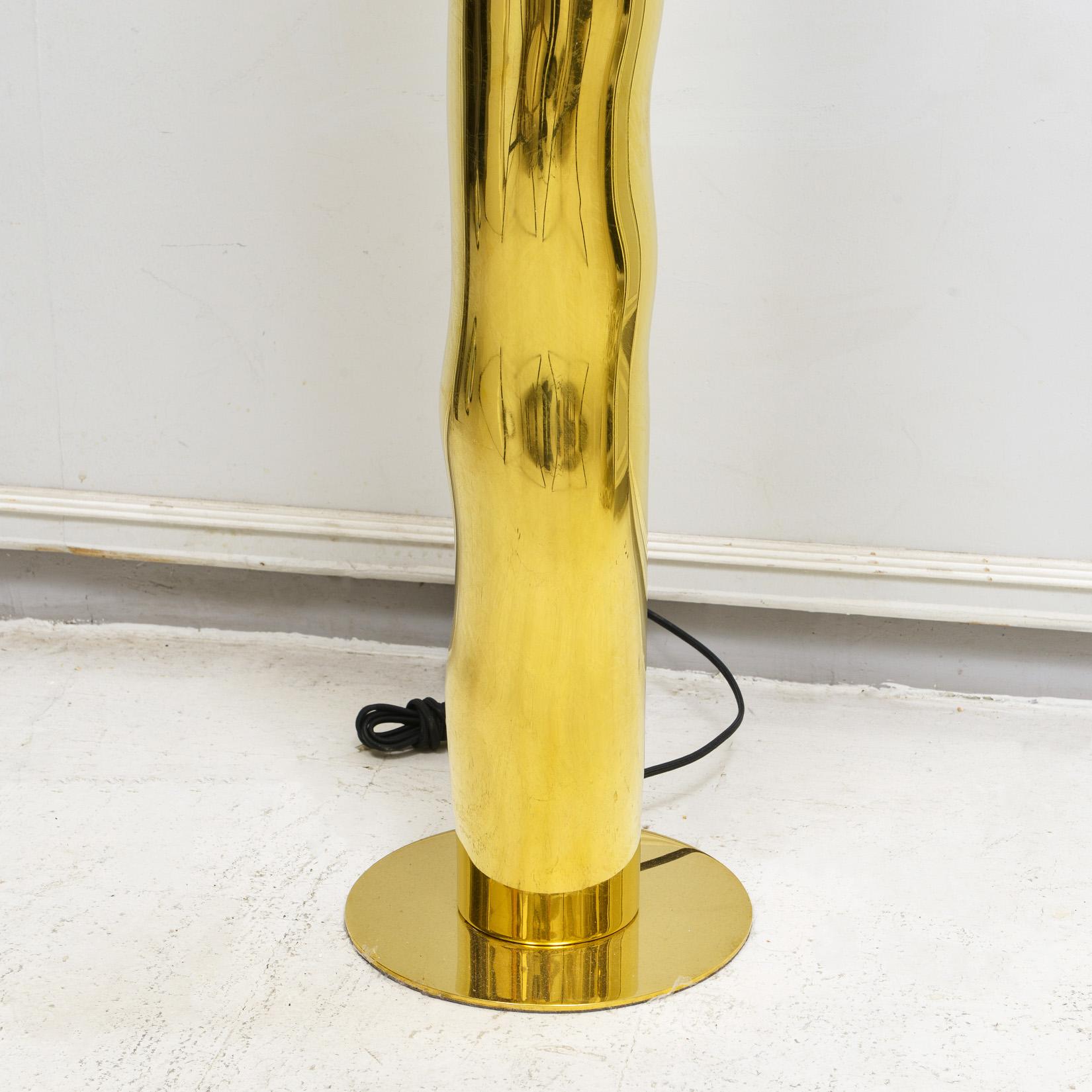 Lampada da terra scultorea in ottone francese Bespoke Totem in vendita 1